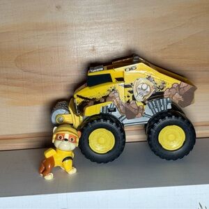 Paw Patrol Rubble rescue wheels Yellow Construction Monster truck and figure